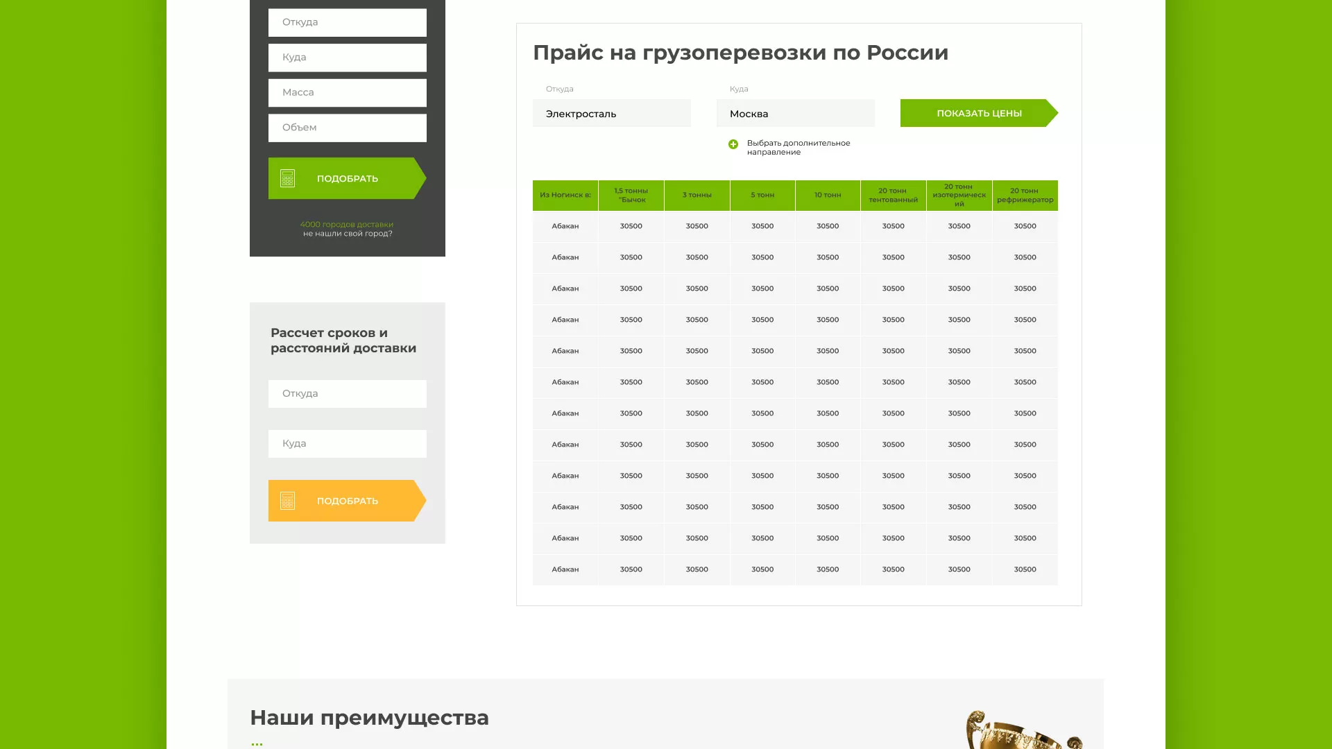 Разработка логотипа и сайта компании «Инком-Логистика» в Усть-Каменогорске