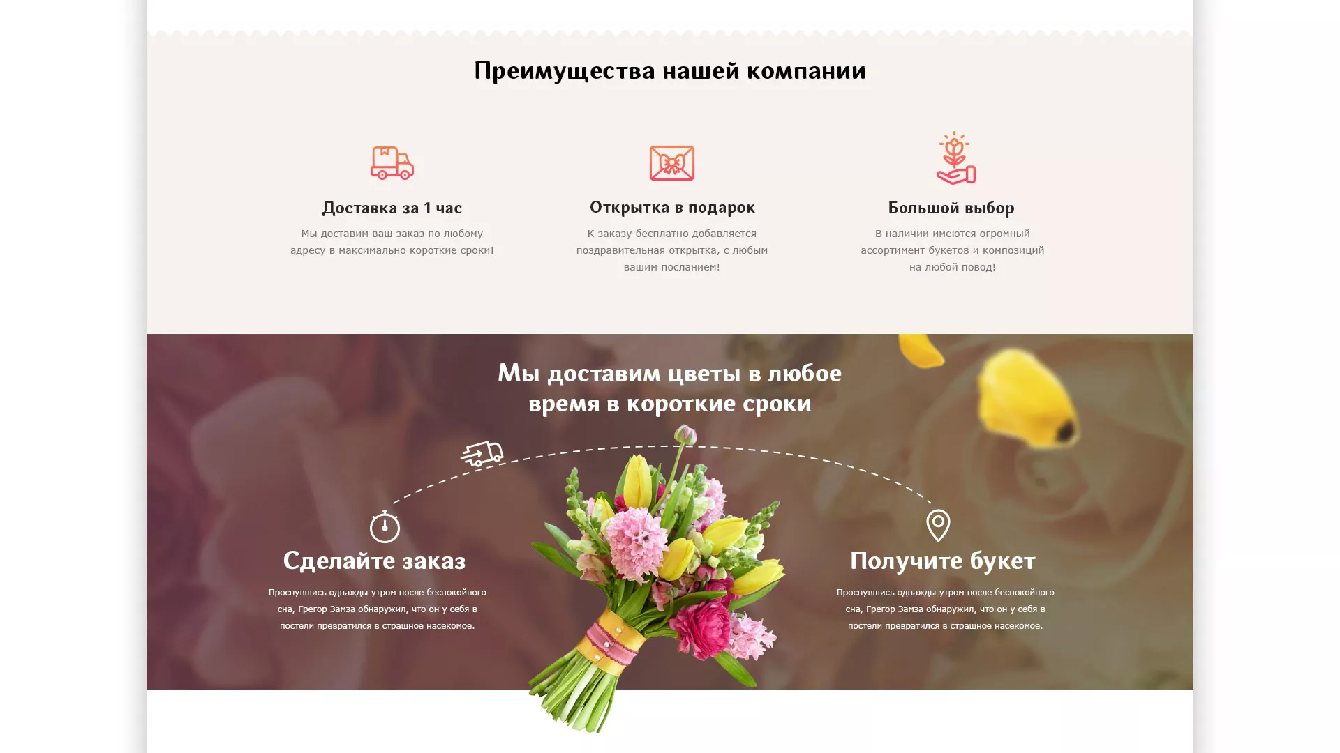 Создание интернет-магазина «Букет-онлайн» по цветам в Усть-Каменогорске
